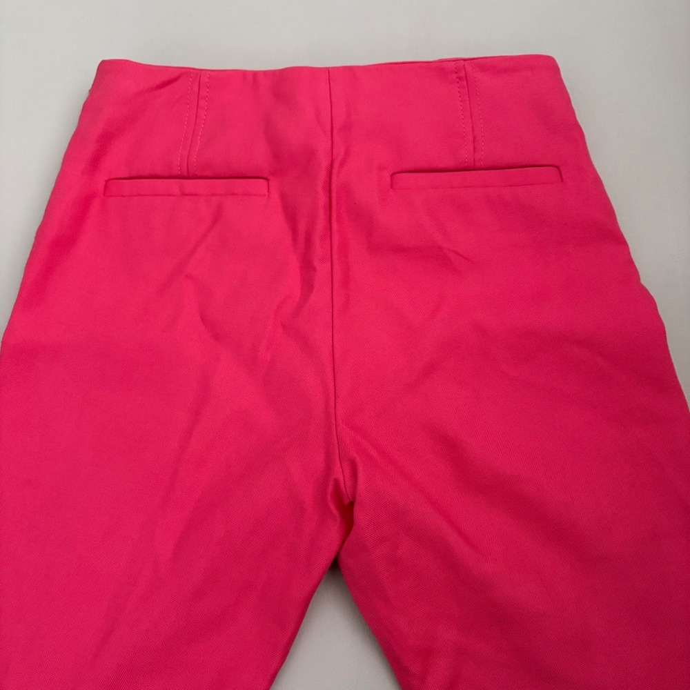 Banana Republic Mad Men Hot Pink Slim Leg Side Zip Trousers Pants Womens Size 0 - Picture 7 of 10